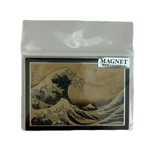 【浮世絵アルミマグネット　神奈川沖浪裏】雑貨  葛飾北斎 浮世絵  インバウンド お土産 マグネット