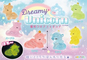 【カプセルトイ】▲ドリーミーユニコーン蓄光クリアフィギュア