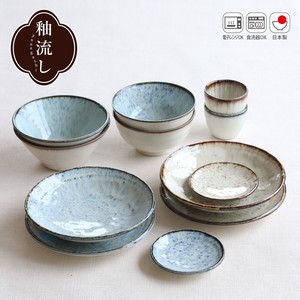 【釉流し】 カップ／小皿／うどん鉢／そば丼／盛皿　[美濃焼／日本製]