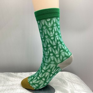 短袜 女士 袜子 透视 绿色