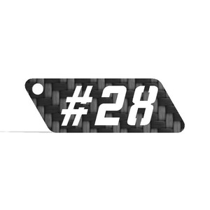 ドライカーボン キーホルダー ナンバー 数字 #1〜#99 受発注