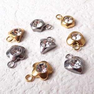 耳环 不锈钢 三角 花 金属饰品 1个