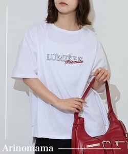 T-shirt Slit T-Shirt Printed [S/S NEW]