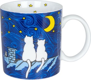 【中部倉庫】Funny Cats 夜のネコ達  Mug
