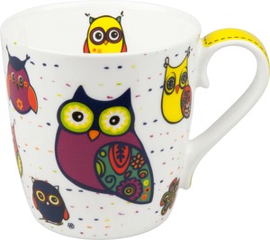 【中部倉庫】カラフルアニマルズ  Owl Mug (BC)