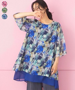 Tunic Tunic Floral Pattern A-Line 7/10 length [2025 NEW]
