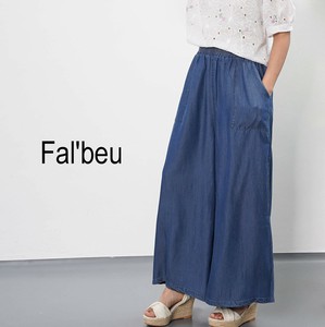 【新作】ソフトデニムワイドパンツ　レーヨン混