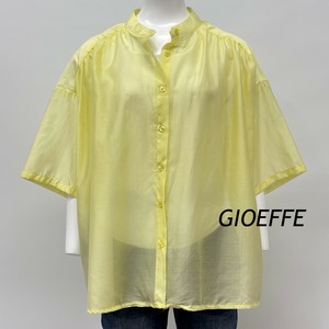 Button Shirt/Blouse Design Sheer Shirt Switching Made in Italy