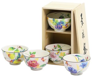 セラミック藍 花胡蝶飯碗揃 02566