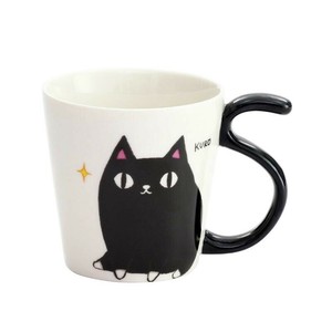 にゃん屋 猫3兄弟 しっぽマグカップ kuro 13008