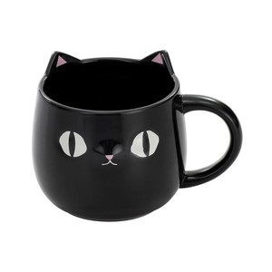 にゃん屋 猫3兄弟 顔マグカップ kuro 13337