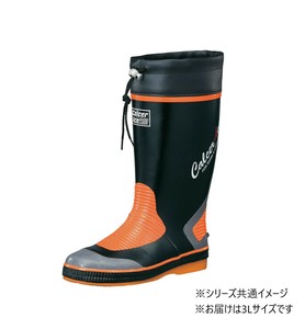 福山ゴム工業　長靴　 カルサーエース S-800 3Lブラック AA97200