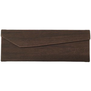 SLOWER(スロウワー) EYEGLASS CASE WOOD 折り畳みメガネケース SLW500　ダークブラウン