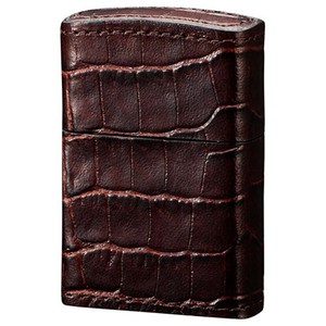 ZIPPO(ジッポー) オイルライター ベーシックレザー サイドクロコ ブラウン