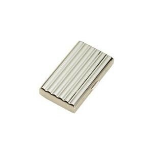 坪田パール シガレットケース ウェーブニッケル 85mm/12本 シルバー 1-53407-81