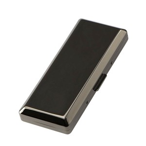 坪田パール シガレットケース カジュアルメタル 100mm/10本 ブラックニッケル 1-96307-51