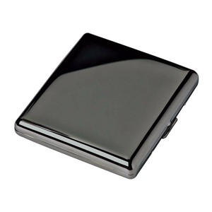 坪田パール シガレットケース カジュアルメタル 85mm/20本 ブラックニッケル 1-95307-51