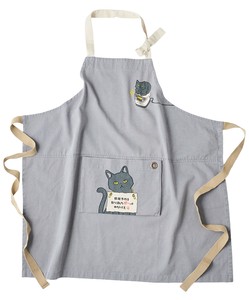 PAP エプロン ツミブカネコ 猫 グレー GY