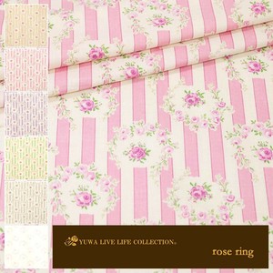 有輪商店 YUWA  シャーティング ”rose ring” [B:Pink stripe] / 全6色 / 生地 布 / 824945