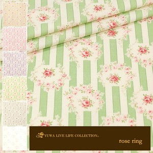 有輪商店 YUWA  シャーティング ”rose ring” [D:Green stripe] / 全6色 / 生地 布 / 824945