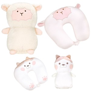 ぬいぐるみになるネックピロー NNP1 旅行 仮眠 安眠グッズ【スケーター】