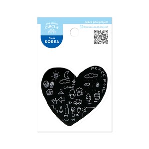 クリエイターズサーカス　ステッカー　peace　pool　heart