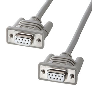 サンワサプライ RS-232Cケーブル クロス・5m ライトグレー KRS-403XF-5K2