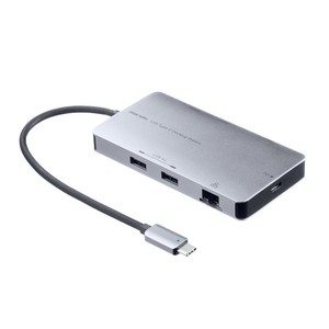 サンワサプライ USB Type-C ドッキングステーション USB-DKM8S