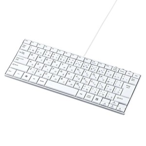 サンワサプライ USBスリムキーボード テンキーなし ホワイト SKB-SL18WN