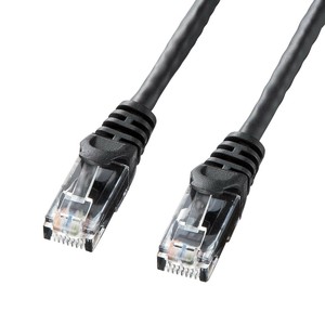 サンワサプライ カテゴリ6UTPLANケーブル 1m ブラック LA-Y6-01BK