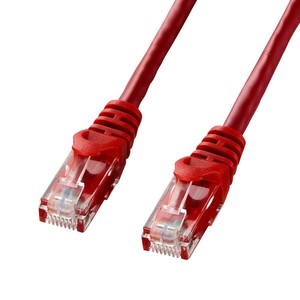 サンワサプライ カテゴリ6UTPLANケーブル 1m レッド LA-Y6-01R