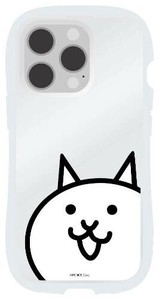 にゃんこ大戦争 iPhone 16Pro 対応クリスタルクリアケース ネコ PND-02A