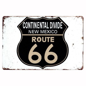 サインボード　メタルサイン　A4　ルート66　ROUTE66　ガレージ　アメリカン雑貨　ブリキ　ティン　看板