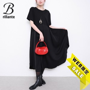 【SALE】異素材切替 コクーンワイド ワンピース  2025新作ss春夏　BRILLANTE東京（195997）