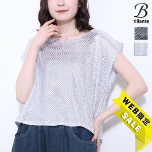 【SALE】シアー スパンコール フレンチスリーブ トップス ベスト　2025ss春夏BRILLANTE東京（192368）