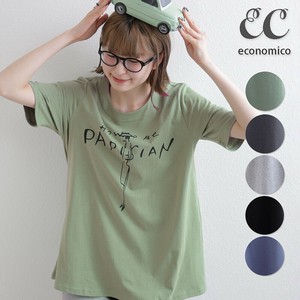 2025SS　人プリント チュニックTシャツ　2025新作　Economico