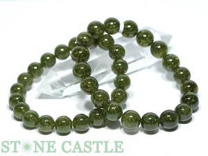 ☆高品質☆【ブレスレット】グリーンガーネット (3A) (約11〜11.5mm) 【天然石 パワーストーン】