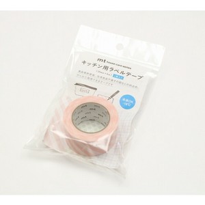 【カモ井加工紙】mtキッチン用ラベルテープ   ストライプ・ピンク    / マスキングテープ