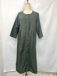 Casual Dress Cotton Front Opening 7/10 length