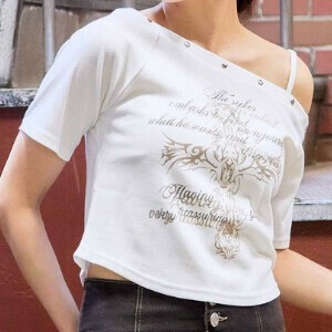 ワンショルスタッズPT　Tシャツ