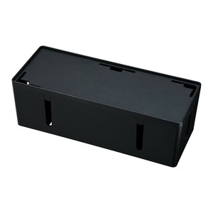 サンワサプライ ケーブル&タップ収納ボックス Lサイズ ブラック CB-BOXP3BKN2