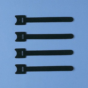 サンワサプライ ケーブルタイ 面ファスナー ブラック 4本入り CA-MF1KN
