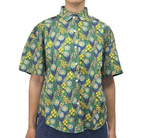 衬衫 花朵 插画 绿色 衬衫