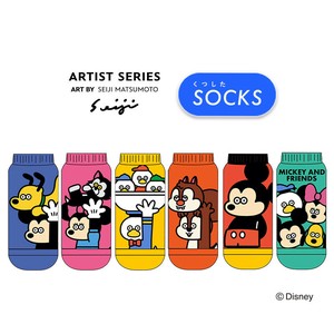 レディース靴下　"ディズニー" アーティストシリーズ松本セイジ