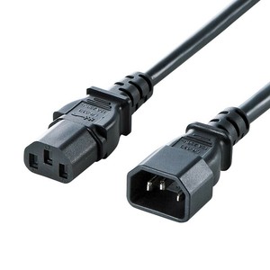 サンワサプライ 電源コード12A250V 1.8m APW12-C14C13250-18