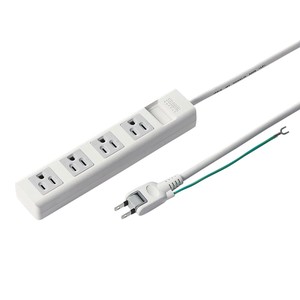 サンワサプライ 電源タップ 3P・4個口・5m TAP-N3450N