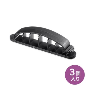 サンワサプライ 粘着固定ケーブルホルダー フタ付き 3個入り CA-513