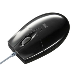 サンワサプライ　有線ブルーLEDマウス(USB-PS/2変換アダプタ付き)　ブラック　MA-BL3UPBKN