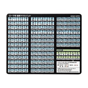 ローマ字変換マウスパッド MPD-OP17RL8BK