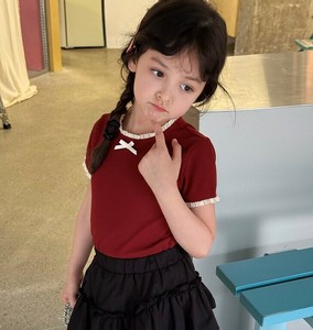 韓国スタイル 7サイズ シャツ 半袖 フリル